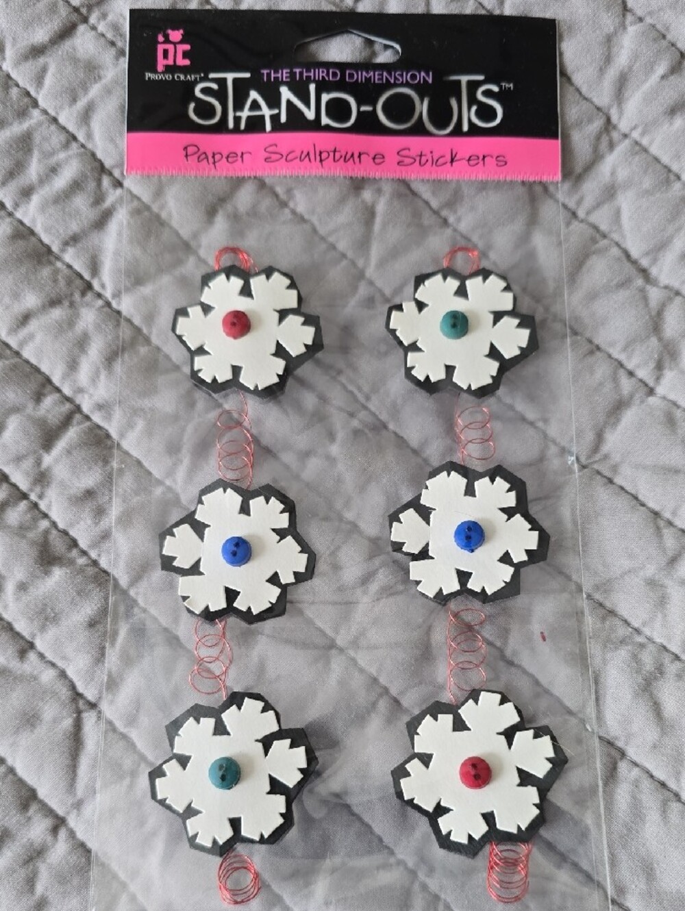New The Third Dimension Stand-Outs Chistina Cole Scrapbook Stickers Set Of 6 - Picture 7 of 7